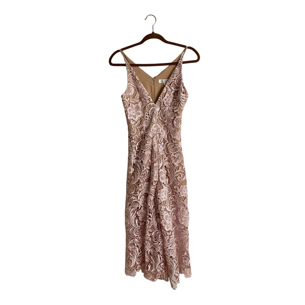 Dress the Population S Pink Floral Crochet Lace Jumpsuit Wedding‎ Guest Cocktail